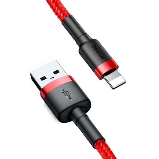 USB-A to Lightning Data and Charging Cable Baseus Cafule, 18W, 3m, Red CALKLF-R09