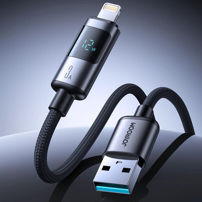 Daten- und Ladekabel USB-A - Lightning Joyroom S-A16 Pro Prism Display, 12W, 1.2m, Schwarz