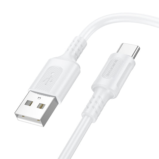Daten- und Ladekabel USB-A - USB-C Borofone BX111 Feliz, 20W, 1m, Weiß