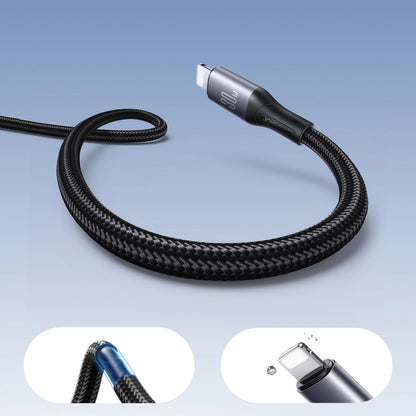 USB-C - Lightning Lade- und Datenkabel Joyroom S-A28 Flash, 30W, 2m, Schwarz