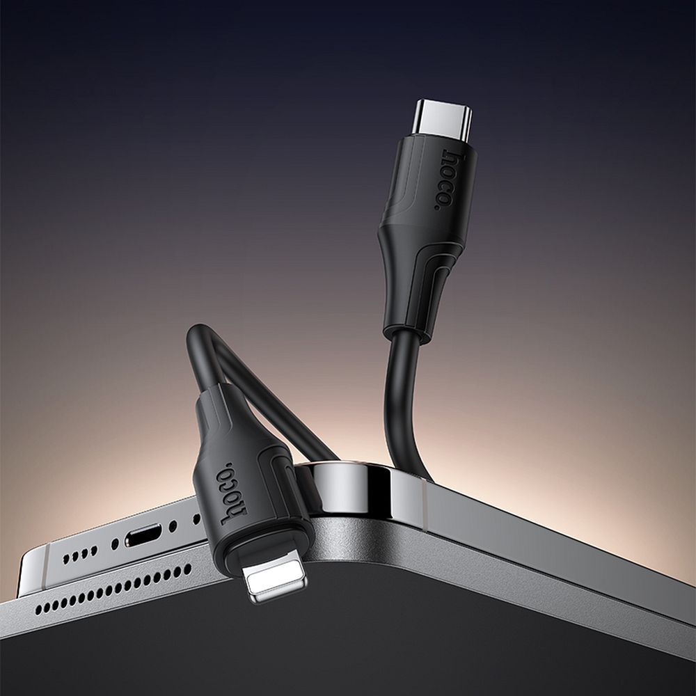 USB-C - Lightning Daten- und Ladekabel HOCO X124, 27W, 1m, Schwarz