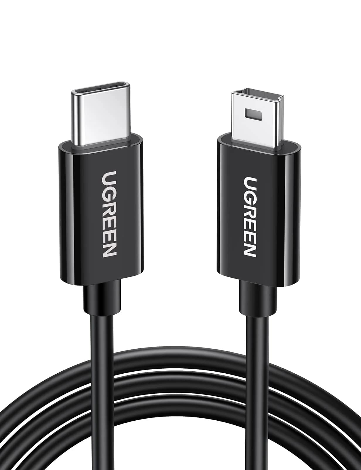 USB-C to miniUSB Data and Charging Cable UGREEN US242, 18W, 1m, Black