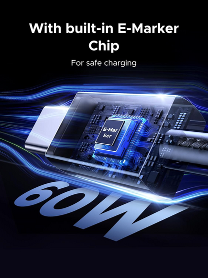 USB-C zu USB-C Daten- und Ladekabel UGREEN L524, 60W, 2m, Grau