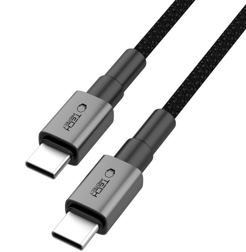 USB-C Daten- und Ladekabel - USB-C Tech-Protect Ultraboost DNA MagTwist, 100W, 2m, Grau