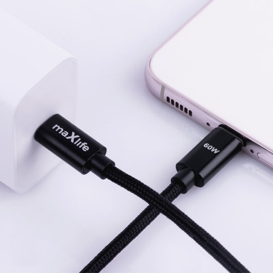 USB-C Data and Charging Cable - USB-C MaXlife MXUC-12, 60W, 2m, Black