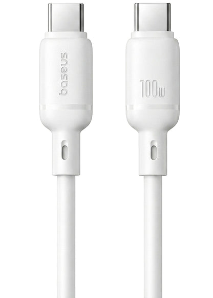 USB-C Daten- und Ladekabel - USB-C Baseus Silky, 100W, 1m, Weiß P10377704213-00