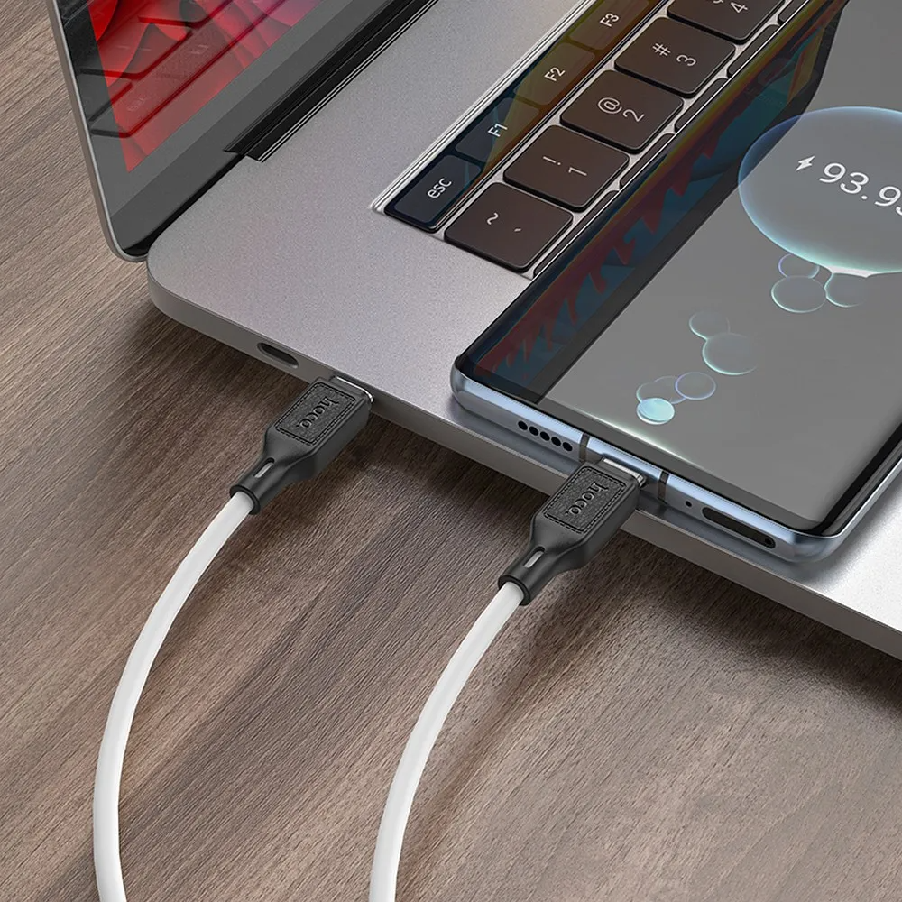 Daten- und Ladekabel USB-C - USB-C HOCO X90, 60W, 1m, Weiß