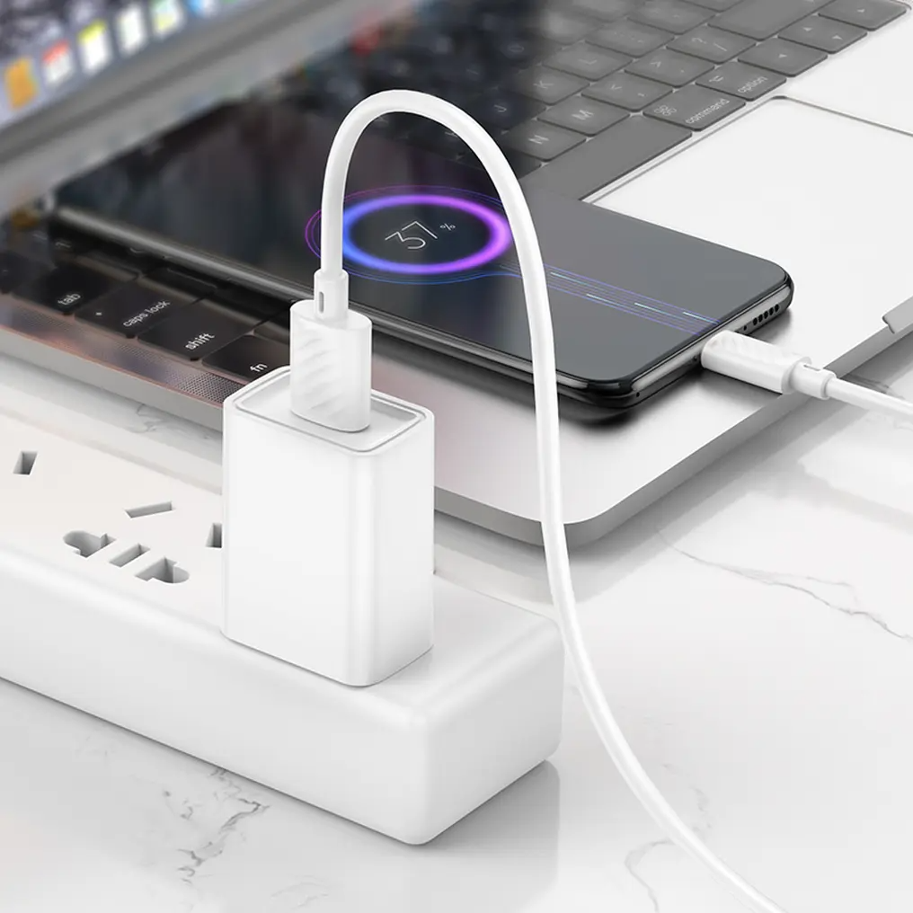 Daten- und Ladekabel USB-A - microUSB HOCO X88, 18W, 2m, Weiß