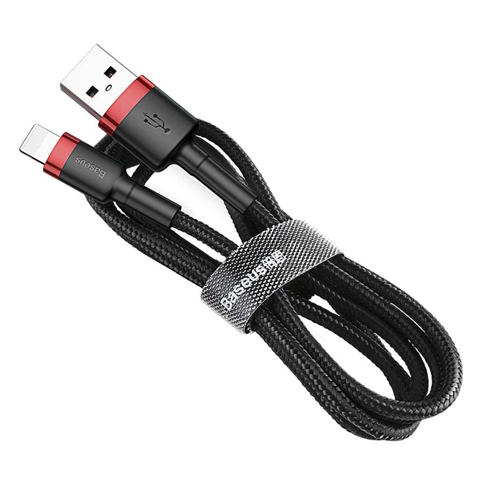 USB-A to Lightning Baseus Cafule Data and Charging Cable, 18W, 3m, Red CALKLF-R91