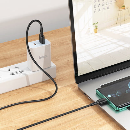 Daten- und Ladekabel USB-A - USB-C HOCO X83 Victory, 20W, 1m, Schwarz