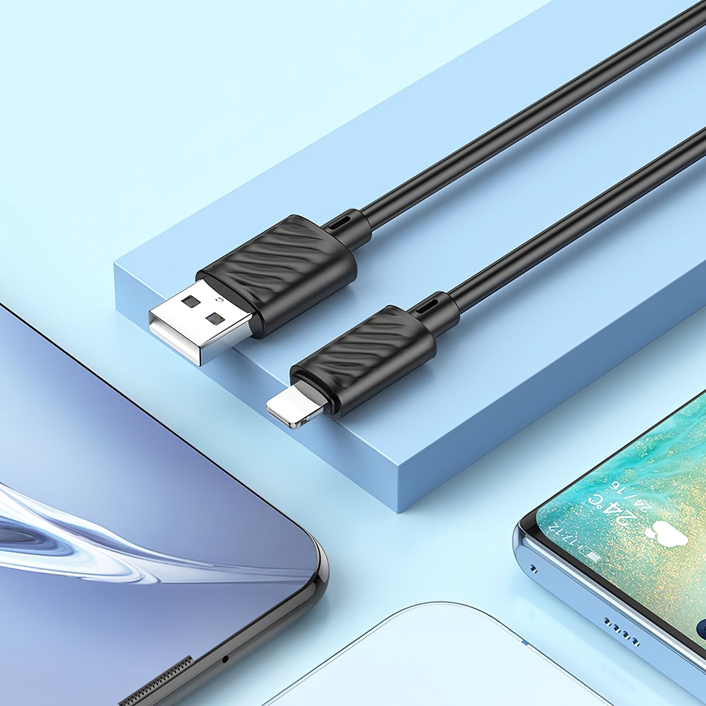 HOCO X88 USB-A auf Lightning Kabel 18W 1m | Schwarz | 2.4A