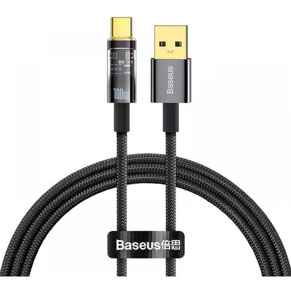 Daten- und Ladekabel USB-A - USB-C Baseus Explorer, 100W, 2m, Schwarz CATS000301
