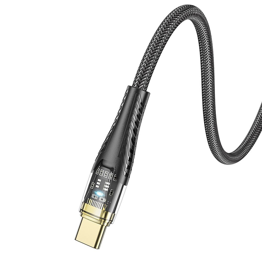 Daten- und Ladekabel USB-C - USB-C HOCO U121, 60W, 1.2m, Schwarz