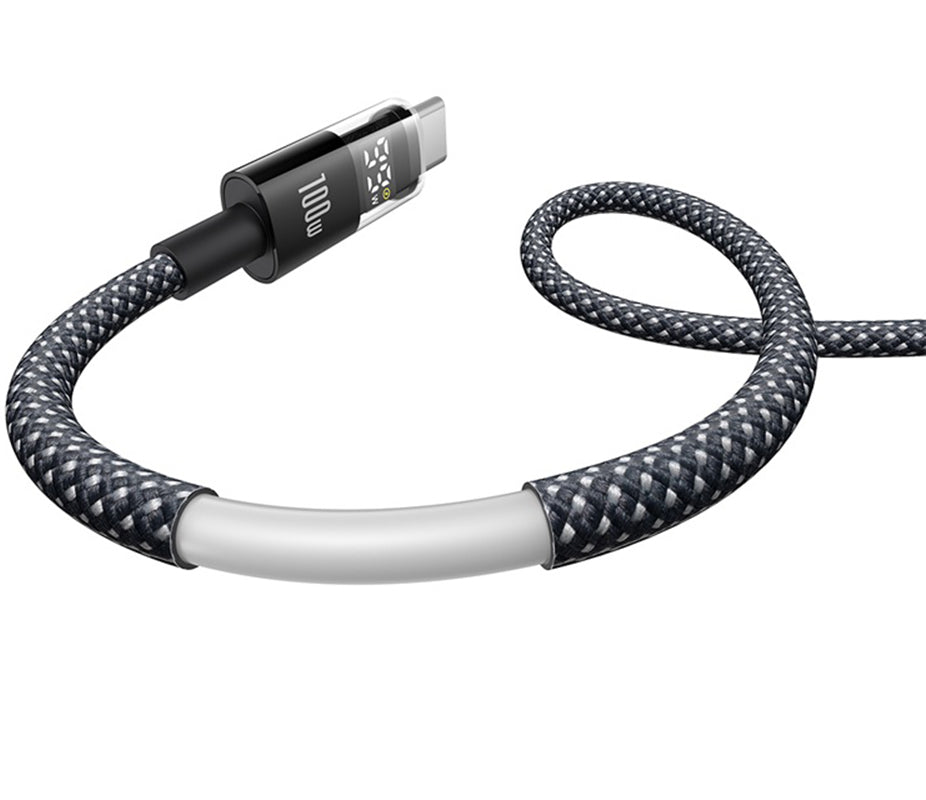 Daten- und Ladekabel USB-A - USB-C Baseus Display 2, 100W, 2m, Schwarz P10382701111-00