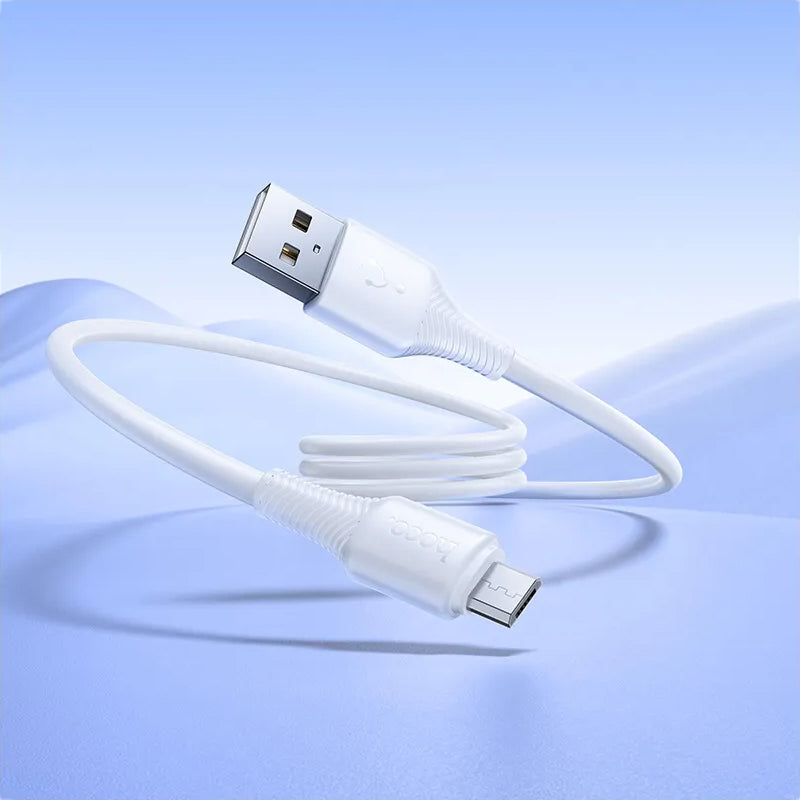 Daten- und Ladekabel USB-A - microUSB HOCO X120, 18W, 1m, Weiß