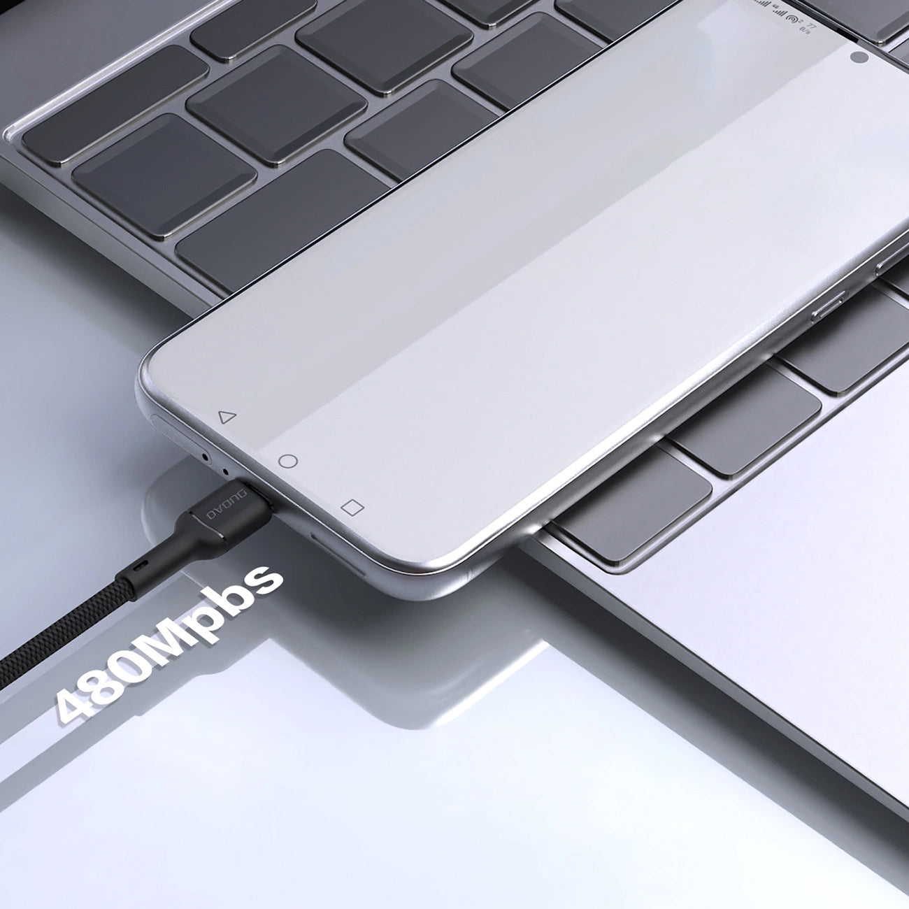 Daten- und Ladekabel USB-A - USB-C Dudao L9T, 100W, 1m, Schwarz