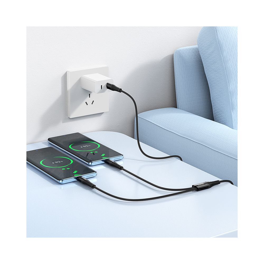 USB-C Ladekabel - 2 x USB-C HOCO X123, 10W, 1m, Schwarz