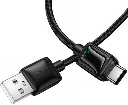 USB-A to USB-C Data and Charging Cable HOCO U146, 36W, 1.2m, Black