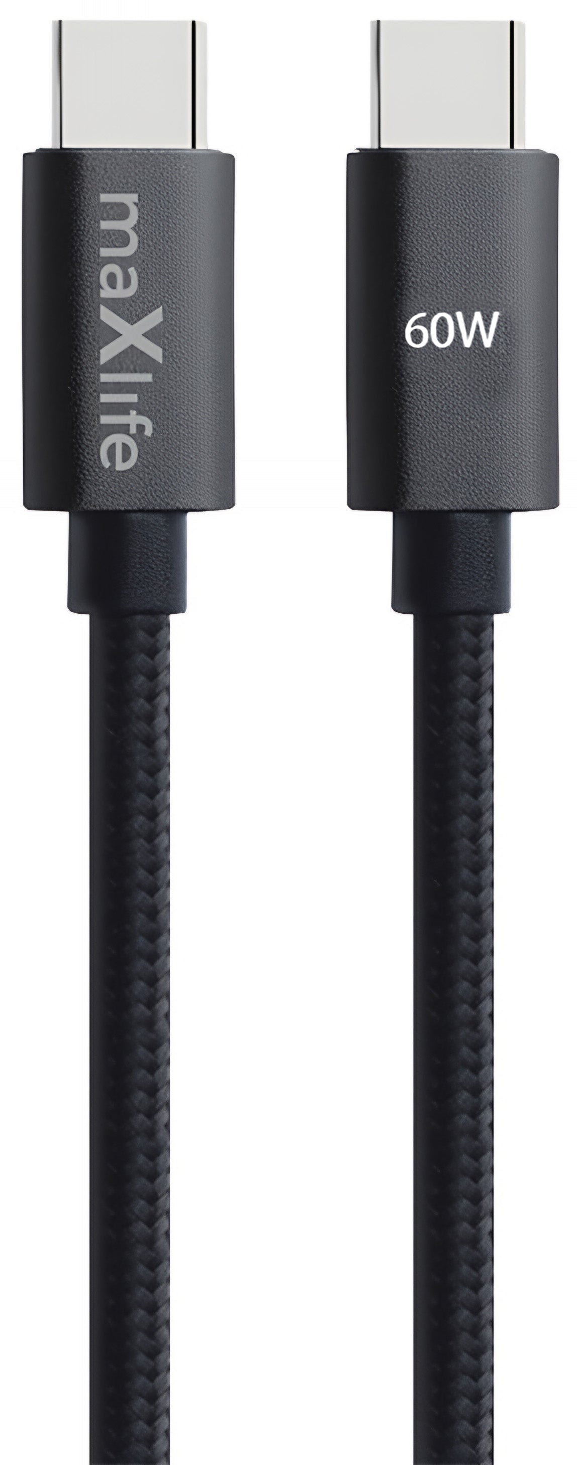 USB-C Data and Charging Cable - USB-C MaXlife MXUC-12, 60W, 2m, Black