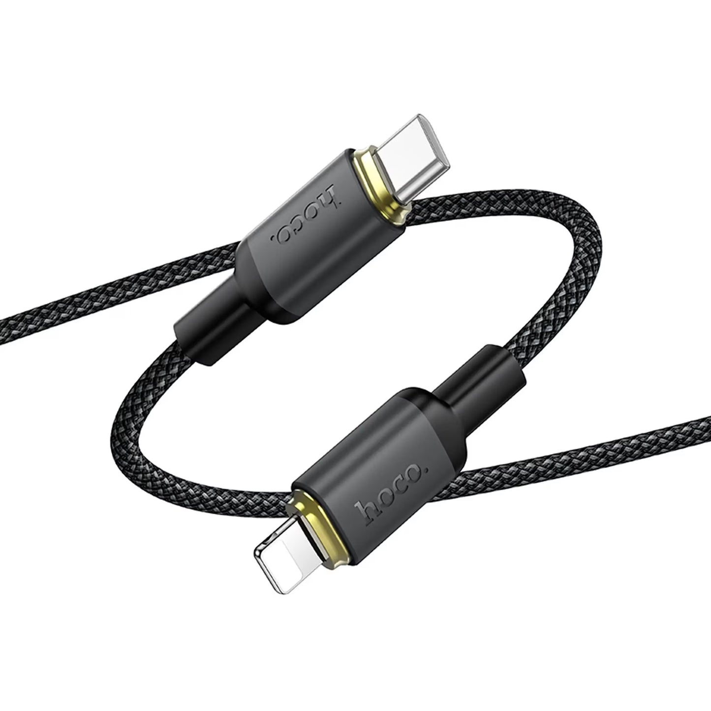Daten- und Ladekabel USB-A - Lightning HOCO X128 Benefit, 12W, 1m, Schwarz