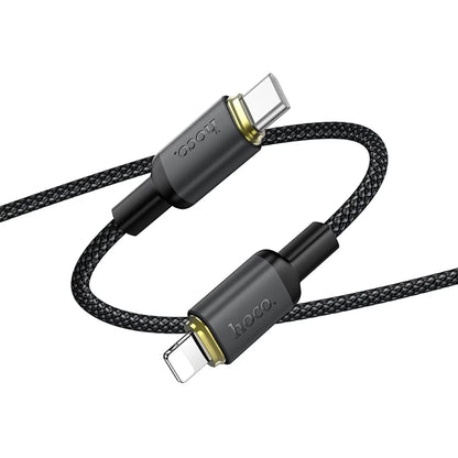 Daten- und Ladekabel USB-A - Lightning HOCO X128 Benefit, 12W, 1m, Schwarz