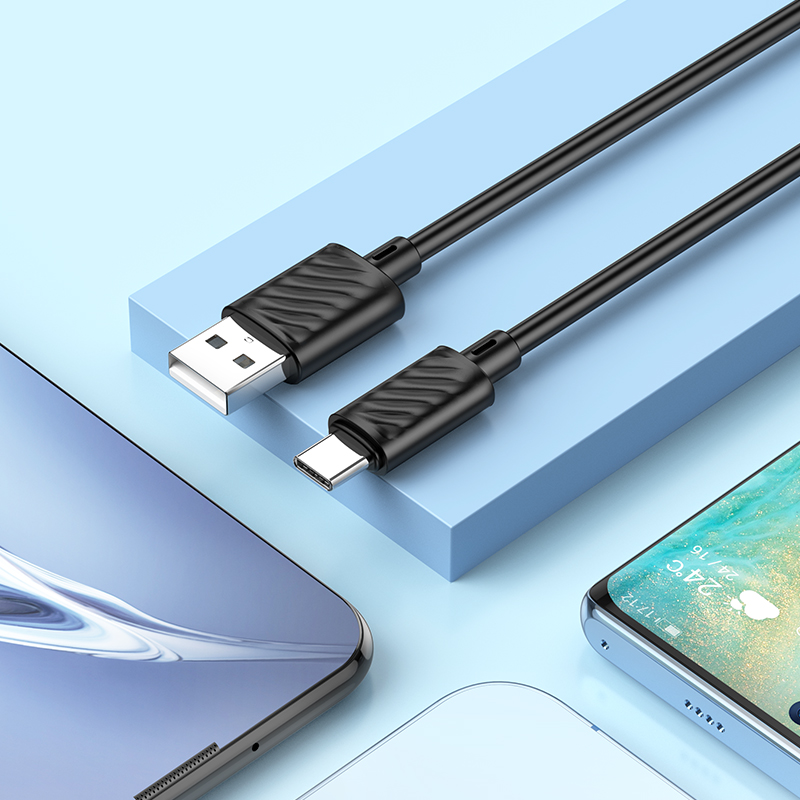Daten- und Ladekabel USB-A - USB-C HOCO X88, 18W, 2m, Schwarz