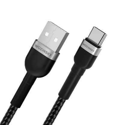 Daten- und Ladekabel USB-A - USB-C WZK WNBAC1, 20W, 1m, Schwarz