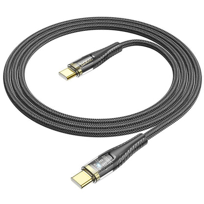 Daten- und Ladekabel USB-C - USB-C HOCO U121, 60W, 1.2m, Schwarz