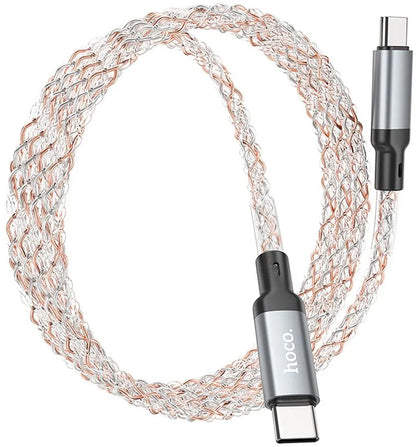 USB-C Daten- und Ladekabel - USB-C HOCO U112, 60W, 1m, Grau
