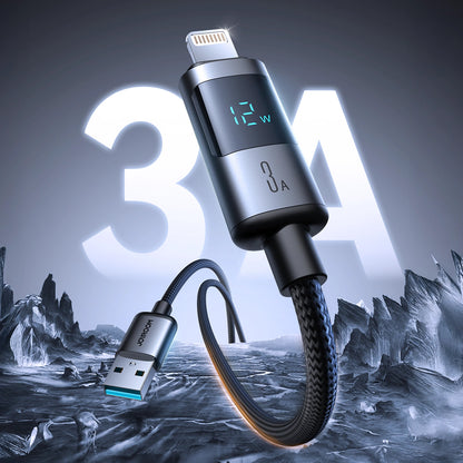 Daten- und Ladekabel USB-A - Lightning Joyroom S-A16 Pro Prism Display, 12W, 1.2m, Schwarz