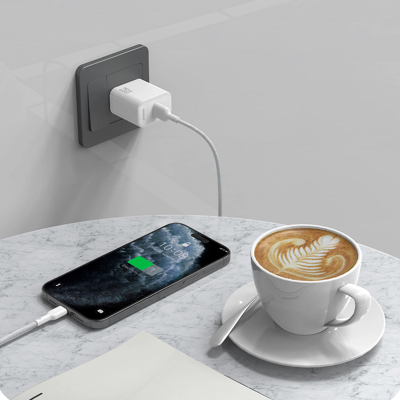 Daten- und Ladekabel USB-A - USB-C Dudao L9T, 100W, 1m, Weiß