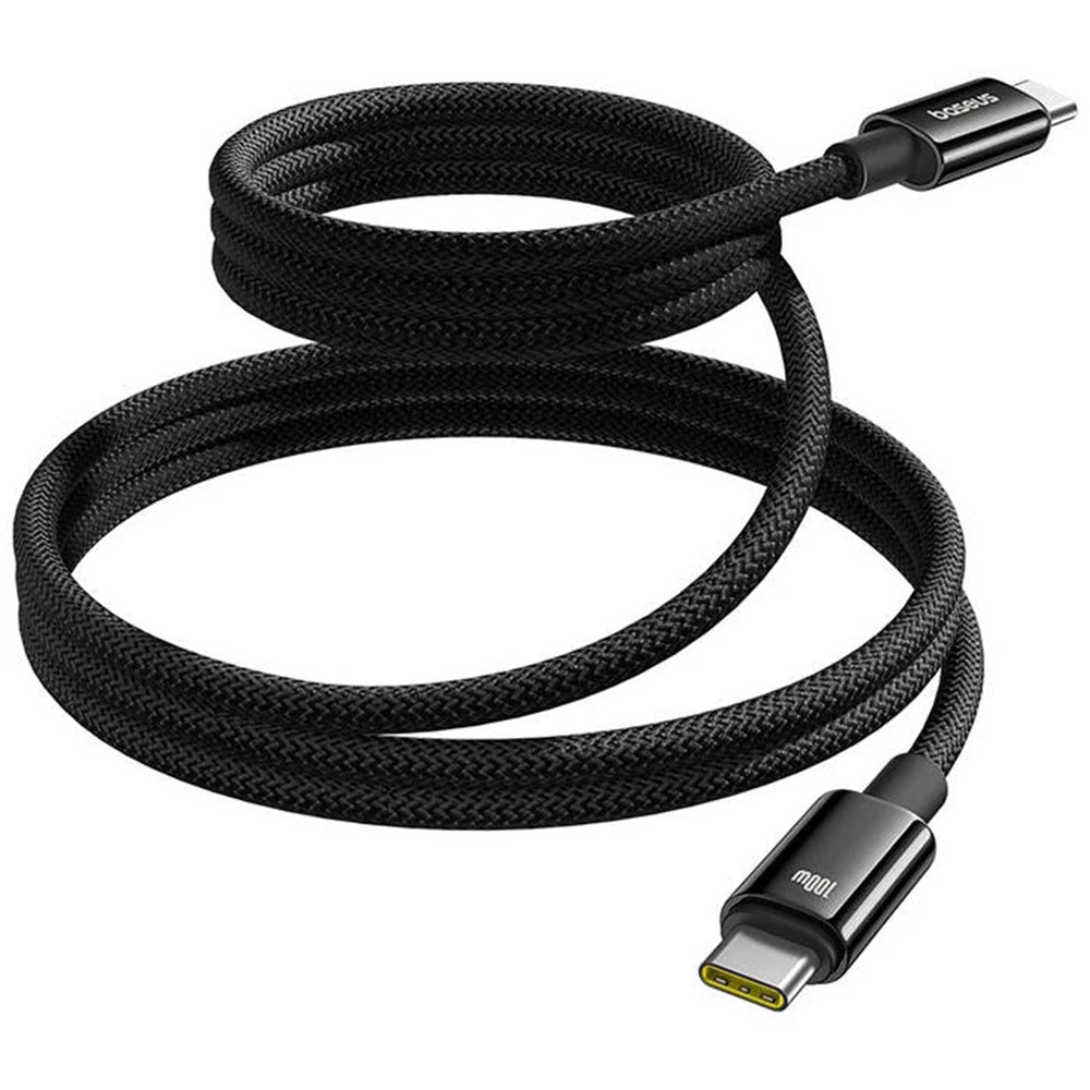 USB-C Daten- und Ladekabel - USB-C Baseus Tungsten Gold, 100W, 1m, Schwarz P10319805111-00