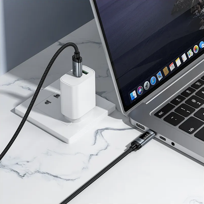 USB-C Daten- und Ladekabel - USB-C HOCO Display U148, 240W, 1.2m, Schwarz
