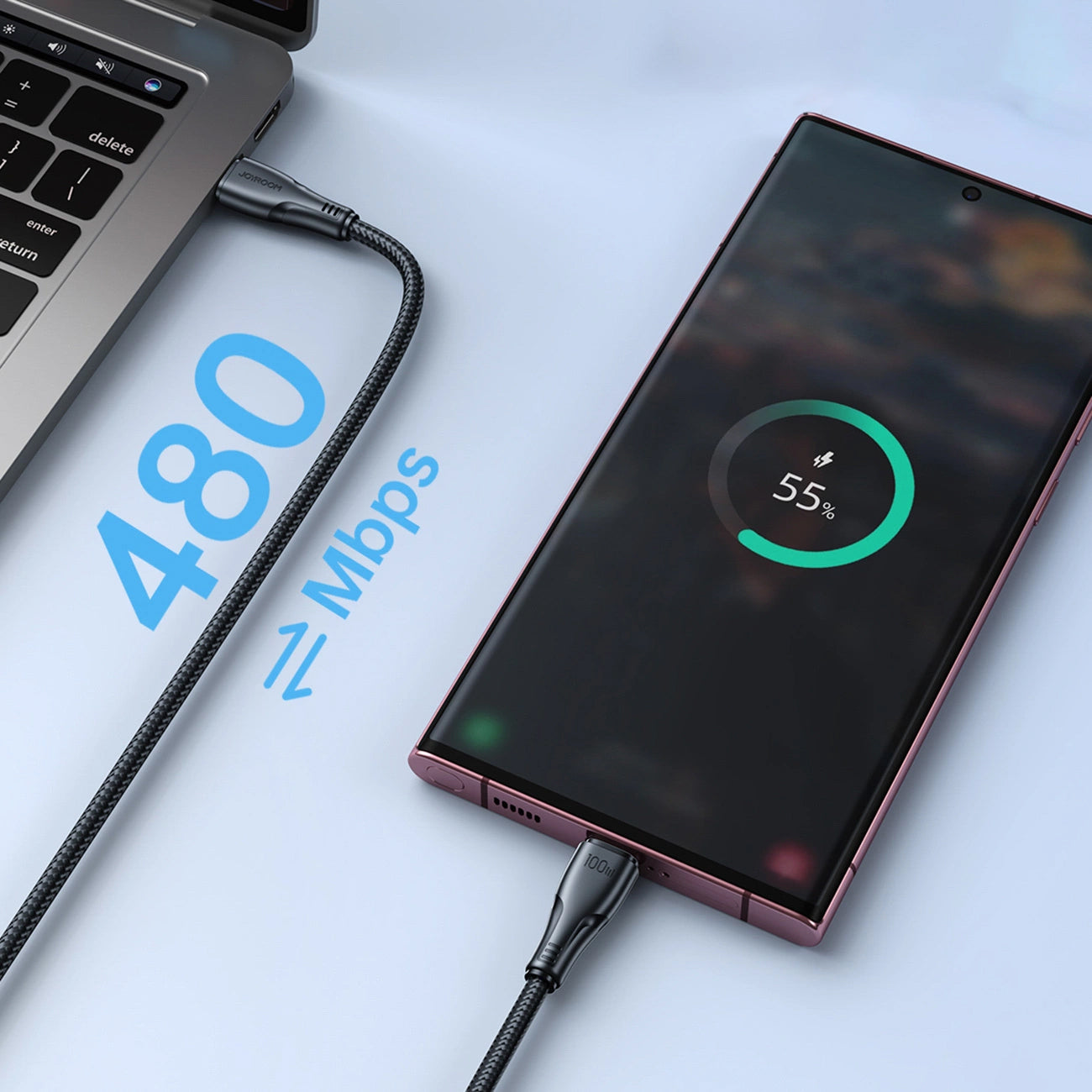 USB-C Daten- und Ladekabel - USB-C Joyroom S-A11, 60W, 0,25m, Schwarz