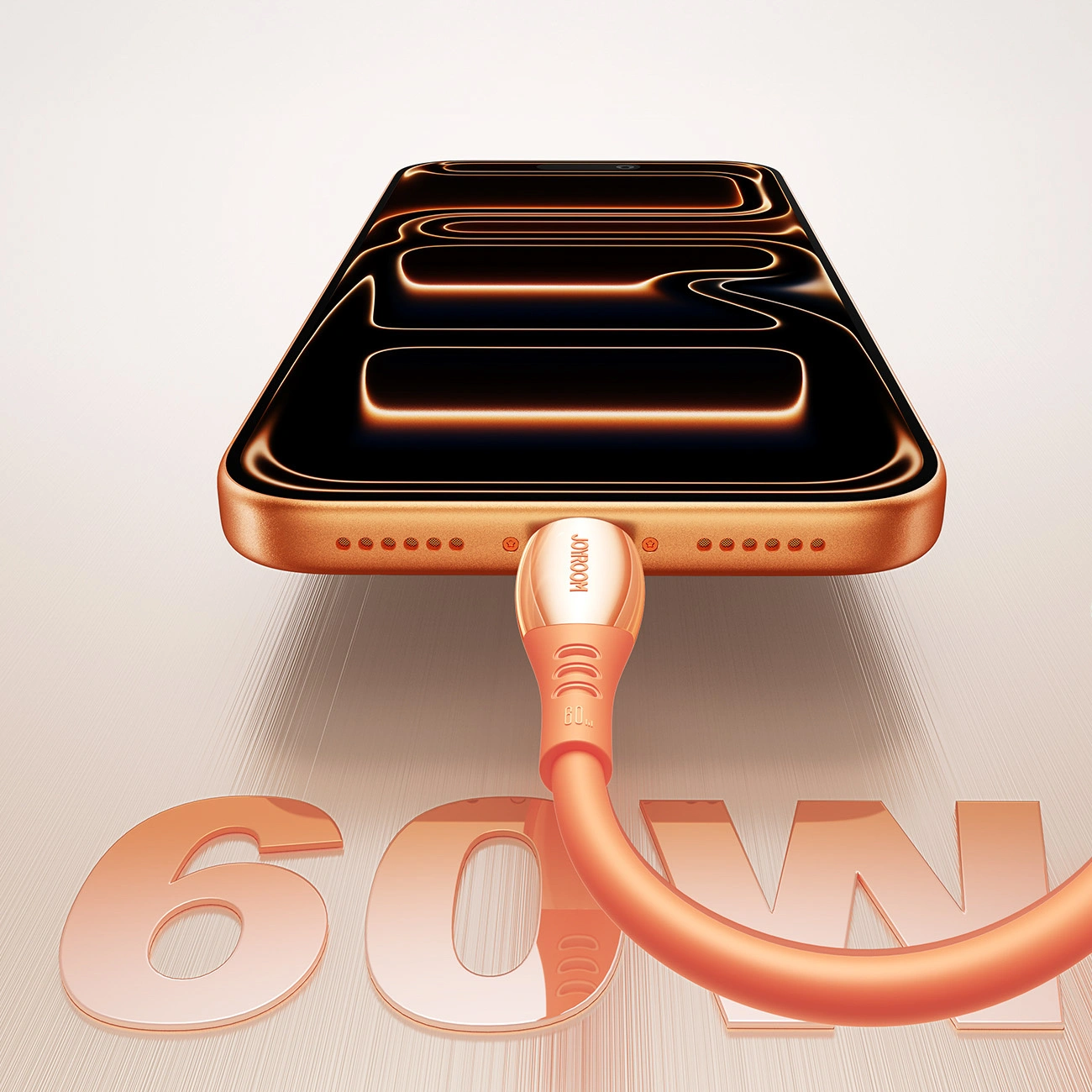 USB-C Daten- und Ladekabel - USB-C Joyroom S-A59 Vibrant, 60W, 1.2m, Orange