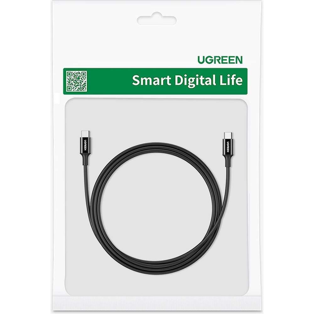 UGREEN US300 USB-C to USB-C Data and Charging Cable, 100W, 2m, Black