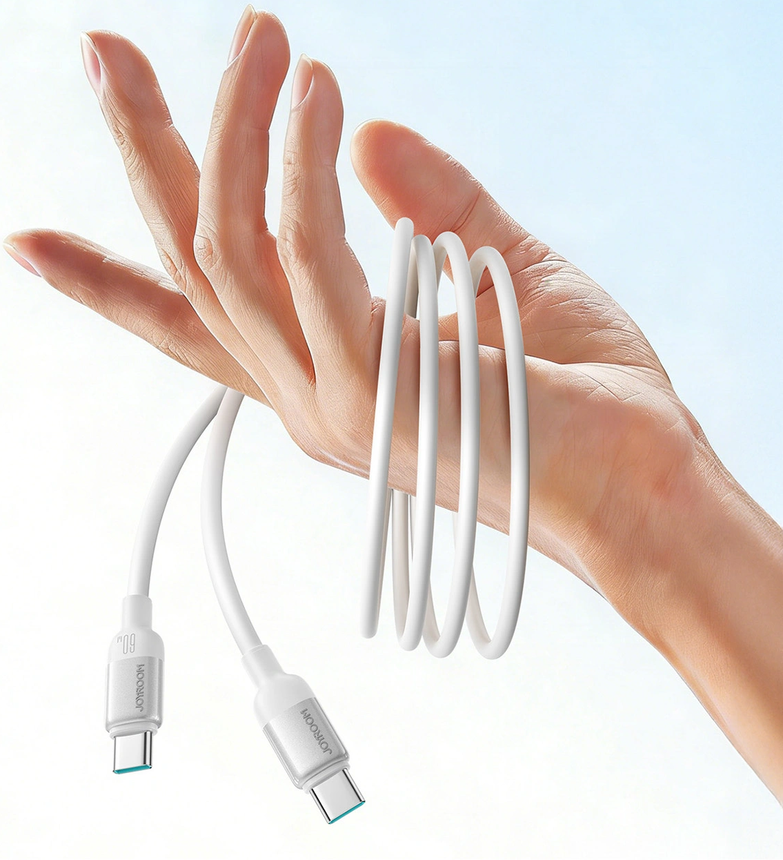 Daten- und Ladekabel USB-C - USB-C Joyroom S-A62 Lively, 60W, 1,2m, Weiß