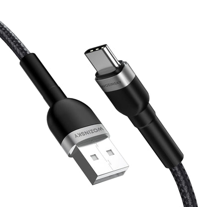 Daten- und Ladekabel USB-A - USB-C WZK WNBAC1, 20W, 1m, Schwarz