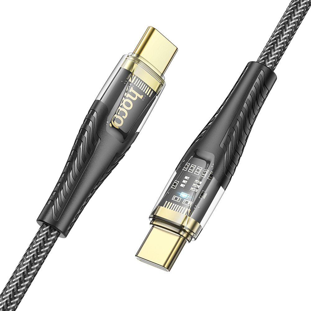 Daten- und Ladekabel USB-C - USB-C HOCO U121, 60W, 1.2m, Schwarz