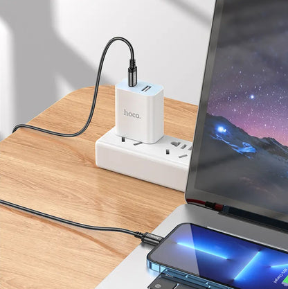 USB-C - Lightning Daten- und Ladekabel HOCO X89, 27W, 2m, Schwarz