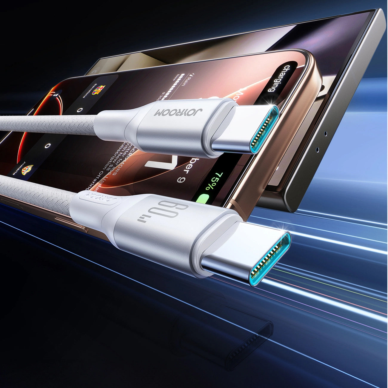 USB-C Daten- und Ladekabel - USB-C Joyroom S-A28 Flash, 60W, 1m, Weiß