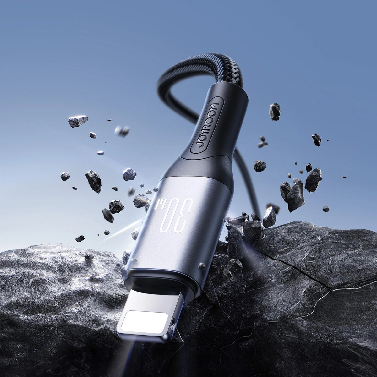 USB-C - Lightning Lade- und Datenkabel Joyroom S-A28 Flash, 30W, 2m, Schwarz