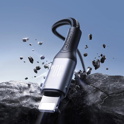 USB-C - Lightning Lade- und Datenkabel Joyroom S-A28 Flash, 30W, 2m, Schwarz