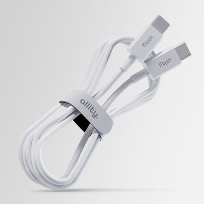 USB-C Daten- und Ladekabel - USB-C Allity. AUC-03, 100W, 2m, Weiß