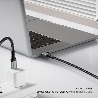 USB-C Daten- und Ladekabel - USB-C XO Design NB-Q264A, 240W, 1m, Schwarz