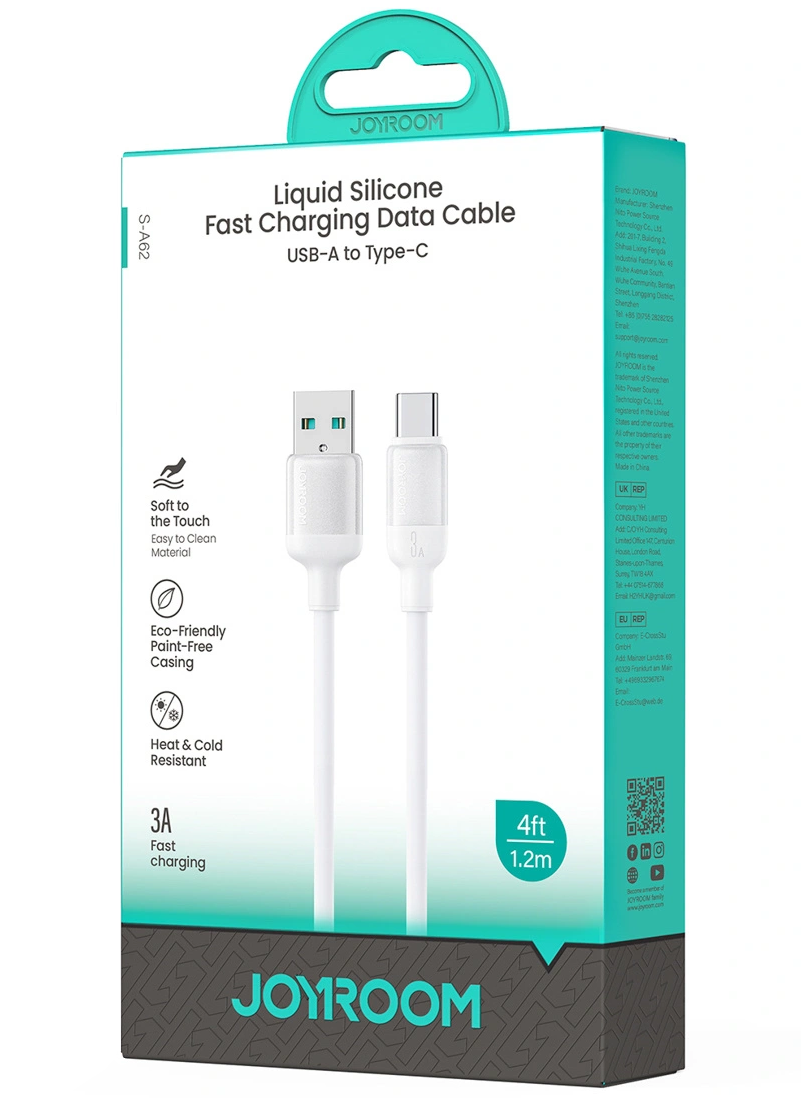 Daten- und Ladekabel USB-A - USB-C Joyroom S-A62 Lively, 18W, 1,2m, Weiß