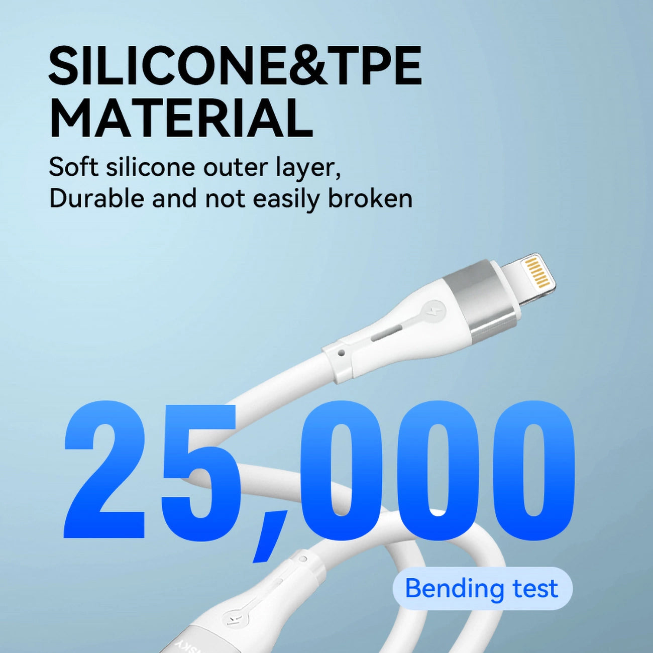 Daten- und Ladekabel USB-C - Lightning WZK WSTCL1, 27W, 1m, Weiß