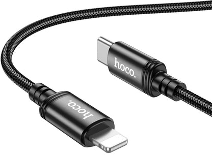 USB-C - Lightning Daten- und Ladekabel HOCO X89, 27W, 2m, Schwarz
