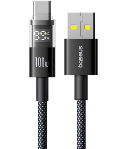 Daten- und Ladekabel USB-A - USB-C Baseus Display 2, 100W, 2m, Schwarz P10382701111-00