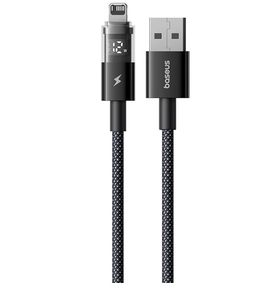 Daten- und Ladekabel USB-A - Lightning Baseus Display 2, 18W, 2m, Schwarz P10382700121-01